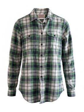 Filson New with tags Women’s Size Medium Green and White Plaid Button-Down Shirt